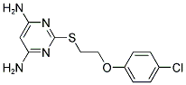 2-([2-(4-CHLOROPHENOXY)ETHYL]THIO)PYRIMIDINE-4,6-DIAMINE 结构式