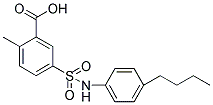 5-(4-BUTYL-PHENYLSULFAMOYL)-2-METHYL-BENZOIC ACID 结构式