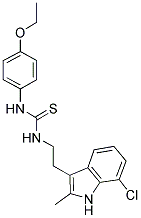 N-[2-(7-CHLORO-2-METHYL-1H-INDOL-3-YL)ETHYL]-N'-(4-ETHOXYPHENYL)THIOUREA 结构式