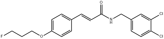 (E)-N-(3,4-二氯苄基)-3-(4-(3-氟丙氧基)苯基)丙烯酰胺 结构式