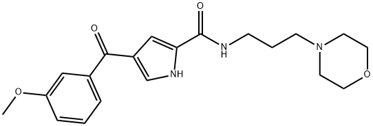 4-(3-METHOXYBENZOYL)-N-(3-MORPHOLINOPROPYL)-1H-PYRROLE-2-CARBOXAMIDE 结构式