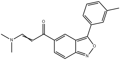 (E)-3-(二甲基氨基)-1-(3-(间甲苯基)苯并[C]异噁唑-5-基)丙-2-烯-1-酮 结构式