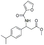 METHYL 3-[(2-FURYLCARBONYL)AMINO]-3-(4-ISOPROPYLPHENYL)PROPANOATE 结构式