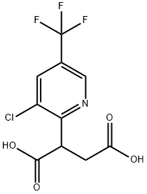 2-[3-CHLORO-5-(TRIFLUOROMETHYL)-2-PYRIDINYL]SUCCINIC ACID 结构式