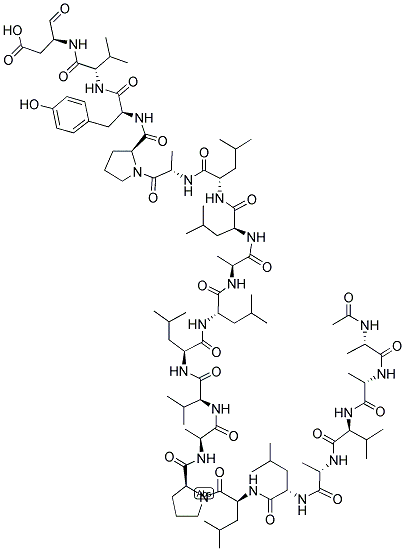 CASPASE-1 INHIBITOR I, CELL-PERMEABLE ; AC-ALA-ALA-VAL-ALA-LEU-LEU-PRO-ALA-VAL-LEU-LEU-ALA-LEU-LEU-ALA-PRO-TYR-VAL-ALA-ASP-CHO 结构式