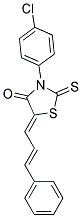 3-(4-CHLOROPHENYL)-5-[(2E)-3-PHENYLPROP-2-ENYLIDENE]-2-THIOXO-1,3-THIAZOLIDIN-4-ONE 结构式