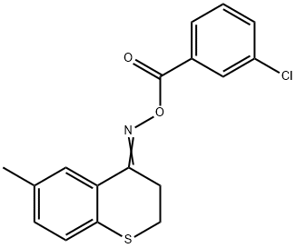 4-([(3-CHLOROBENZOYL)OXY]IMINO)-6-METHYLTHIOCHROMANE 结构式