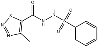 N'-[(4-METHYL-1,2,3-THIADIAZOL-5-YL)CARBONYL]BENZENESULFONOHYDRAZIDE 结构式