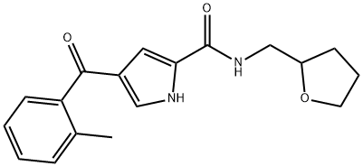 4-(2-METHYLBENZOYL)-N-(TETRAHYDRO-2-FURANYLMETHYL)-1H-PYRROLE-2-CARBOXAMIDE 结构式