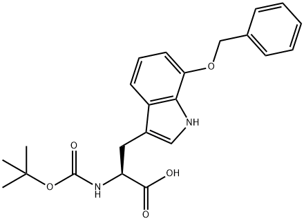 BOC-7-BENZYLOXY-DL-TRYPTOPHAN 结构式