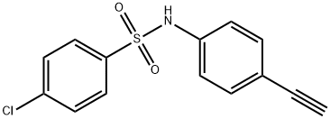 4-CHLORO-N-(4-ETHYNYLPHENYL)BENZENESULFONAMIDE 结构式