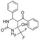 5-Benzoyl-4-hydroxy-6-phenyl-4-(trifluoromethyl)tetrahydropyrimidin-2(1H)-one 结构式