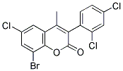 8-Bromo-6-chloro-3(2',4'-dichlorophenyl)-4-methylcoumarin 结构式