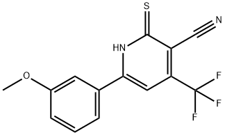 6-(3-METHOXYPHENYL)-2-THIOXO-4-(TRIFLUOROMETHYL)-1,2-DIHYDRO-3-PYRIDINECARBONITRILE 结构式