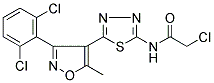 2-Chloro-N-(5-[3-(2,6-dichlorophenyl)-5-methylisoxazol-4-yl]-1,3,4-thiadiazol-2-yl)acetamide 结构式