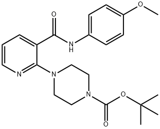 TERT-BUTYL 4-(3-[(4-METHOXYANILINO)CARBONYL]-2-PYRIDINYL)TETRAHYDRO-1(2H)-PYRAZINECARBOXYLATE 结构式