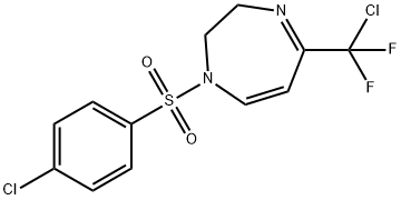 5-[CHLORO(DIFLUORO)METHYL]-1-[(4-CHLOROPHENYL)SULFONYL]-2,3-DIHYDRO-1H-1,4-DIAZEPINE 结构式
