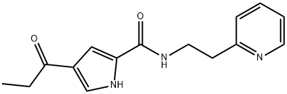 4-丙酰基-N-(2-(吡啶-2-基)乙基)-1H-吡咯-2-甲酰胺 结构式