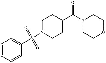 MORPHOLINO[1-(PHENYLSULFONYL)-4-PIPERIDINYL]METHANONE 结构式