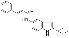 N-[2-(1,1-DIMETHYLPROPYL)-1H-INDOL-5-YL]-3-PHENYL-(2E)-PROPENAMIDE 结构式