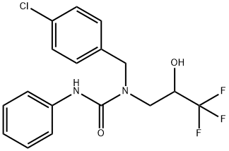 N-(4-CHLOROBENZYL)-N'-PHENYL-N-(3,3,3-TRIFLUORO-2-HYDROXYPROPYL)UREA 结构式