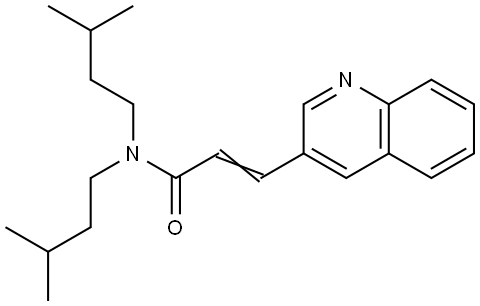(E)-N,N-Diisopentyl-3-(3-quinolinyl)-2-propenamide 结构式