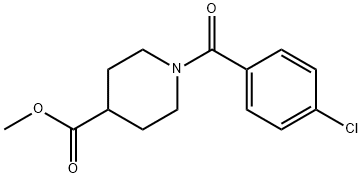 METHYL 1-(4-CHLOROBENZOYL)-4-PIPERIDINECARBOXYLATE 结构式