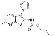 BUTYL N-[4,6-DIMETHYL-3-(1H-PYRROL-1-YL)THIENO[2,3-B]PYRIDIN-2-YL]CARBAMATE 结构式