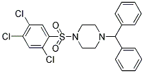 1-((4-(DIPHENYLMETHYL)PIPERAZINYL)SULFONYL)-2,4,5-TRICHLOROBENZENE 结构式