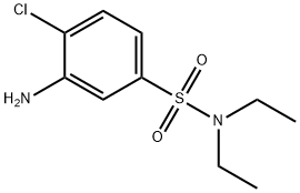 3-氨基-4-氯-N,N-二乙基苯并-1-磺酰胺 结构式