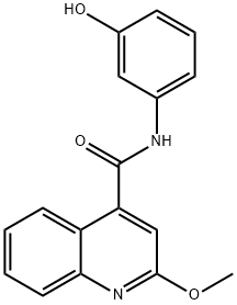 N-(3-HYDROXYPHENYL)-2-METHOXYQUINOLINE-4-CARBOXAMIDE 结构式