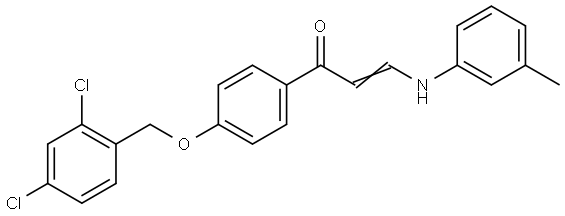 (E)-1-(4-[(2,4-Dichlorobenzyl)oxy]phenyl)-3-(3-toluidino)-2-propen-1-one 结构式