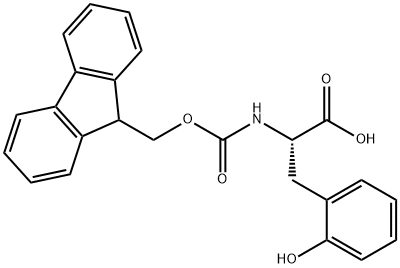 N-[(9H-芴-9-基甲氧基)羰基]-2-羟基苯丙氨酸 结构式