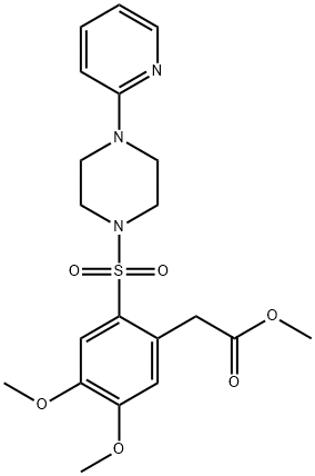 METHYL 2-(4,5-DIMETHOXY-2-((4-(2-PYRIDYL)PIPERAZINYL)SULFONYL)PHENYL)ACETATE 结构式