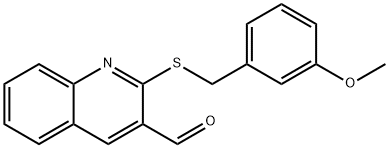 2-[(3-METHOXYBENZYL)SULFANYL]-3-QUINOLINECARBALDEHYDE 结构式