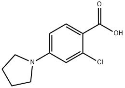 2-氯-4-(1-吡咯烷基)苯甲酸 结构式