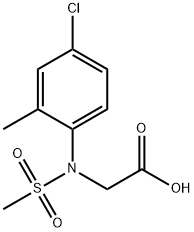 [(4-氯-2-甲基-苯基)-甲磺酰基-氨基]-乙酸 结构式