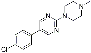 5-(4-CHLOROPHENYL)-2-(4-METHYLPIPERAZIN-1-YL)PYRIMIDINE 结构式