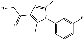 2-CHLORO-1-[1-(3-FLUOROPHENYL)-2,5-DIMETHYL-1H-PYRROL-3-YL]ETHANONE 结构式