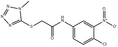 N-(4-CHLORO-3-NITROPHENYL)-2-[(1-METHYL-1H-1,2,3,4-TETRAAZOL-5-YL)SULFANYL]ACETAMIDE 结构式