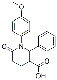 1-(4-METHOXYPHENYL)-6-OXO-2-PHENYL-3-PIPERIDINECARBOXYLIC ACID 结构式