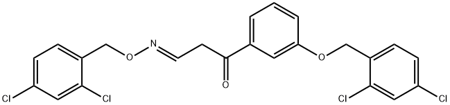 3-(3-[(2,4-DICHLOROBENZYL)OXY]PHENYL)-3-OXOPROPANAL O-(2,4-DICHLOROBENZYL)OXIME 结构式