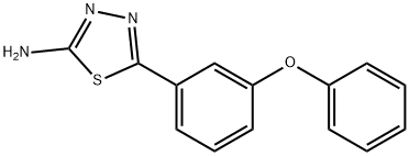 2-氨基-5-(3-苯氧基苯基)-1,3,4-噻二唑 结构式