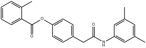 4-[2-(3,5-DIMETHYLANILINO)-2-OXOETHYL]PHENYL 2-METHYLBENZENECARBOXYLATE 结构式