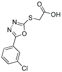 ([5-(3-CHLOROPHENYL)-1,3,4-OXADIAZOL-2-YL]THIO)ACETIC ACID 结构式