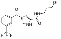 N-(3-METHOXYPROPYL)-4-[3-(TRIFLUOROMETHYL)BENZOYL]-1H-PYRROLE-2-CARBOXAMIDE 结构式