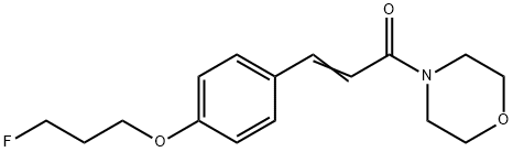 (E)-3-[4-(3-FLUOROPROPOXY)PHENYL]-1-MORPHOLINO-2-PROPEN-1-ONE 结构式