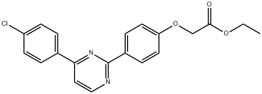 ETHYL 2-(4-[4-(4-CHLOROPHENYL)-2-PYRIMIDINYL]PHENOXY)ACETATE 结构式