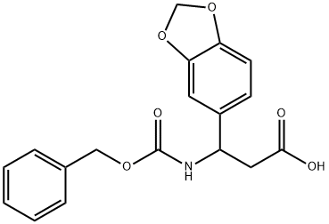 3-(1,3-BENZODIOXOL-5-YL)-3-([(BENZYLOXY)CARBONYL]AMINO)PROPANOIC ACID 结构式