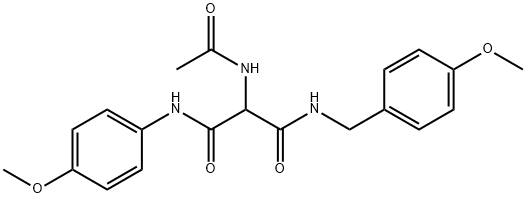 2-(ACETYLAMINO)-N1-(4-METHOXYBENZYL)-N3-(4-METHOXYPHENYL)MALONAMIDE 结构式